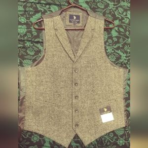 Mens Grey Wool Vest US Polo Assn Large